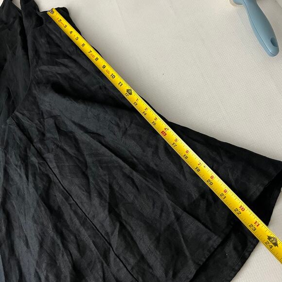 Reformation Rosemond Linen Dress Black Back Scoop Size 10 - Picture 6 of 9